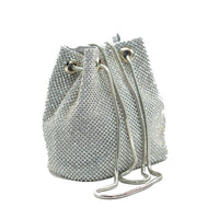 Sequined Rhinestone Cross-body Bucket Bag