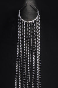 Fashion Pearl Rhinestone Tassel Headband