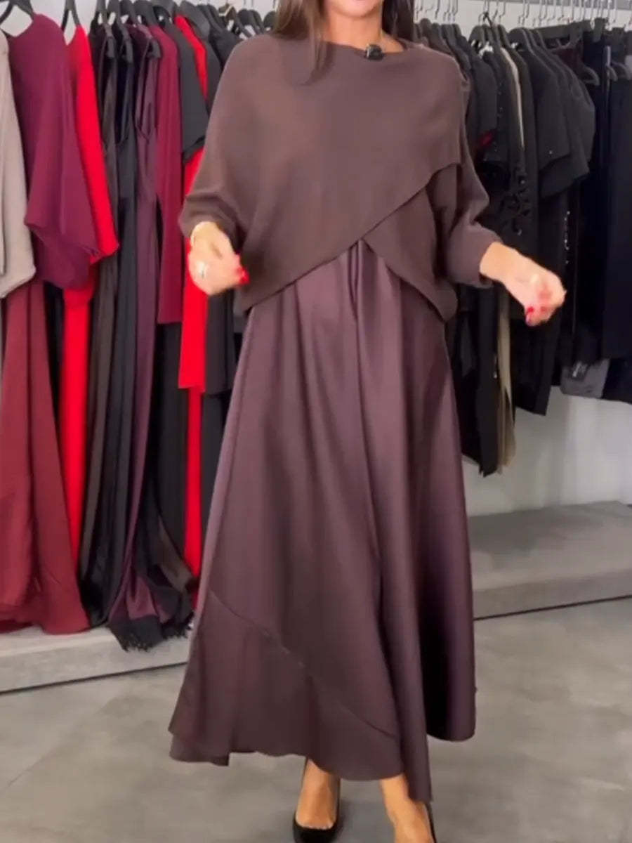 Effortless Elegance Draped Two-Piece Set