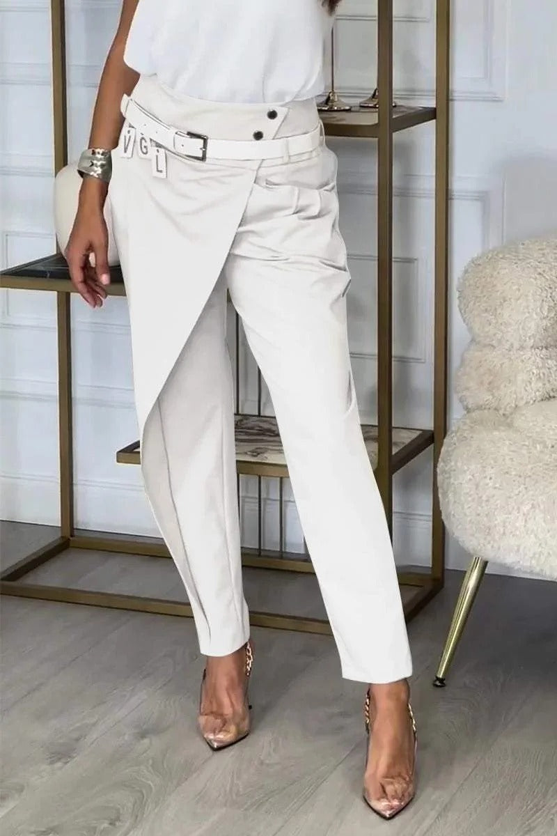 Asym Belt Tailored Pants