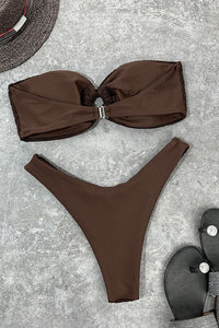 Interesting Ring Cutout Bandeau Bikini