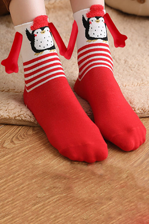 Christmas Cute Couple Magnetic Socks