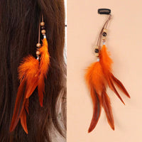 Bohemian Style Colorful Handmade Feather Tassel Hair Clip