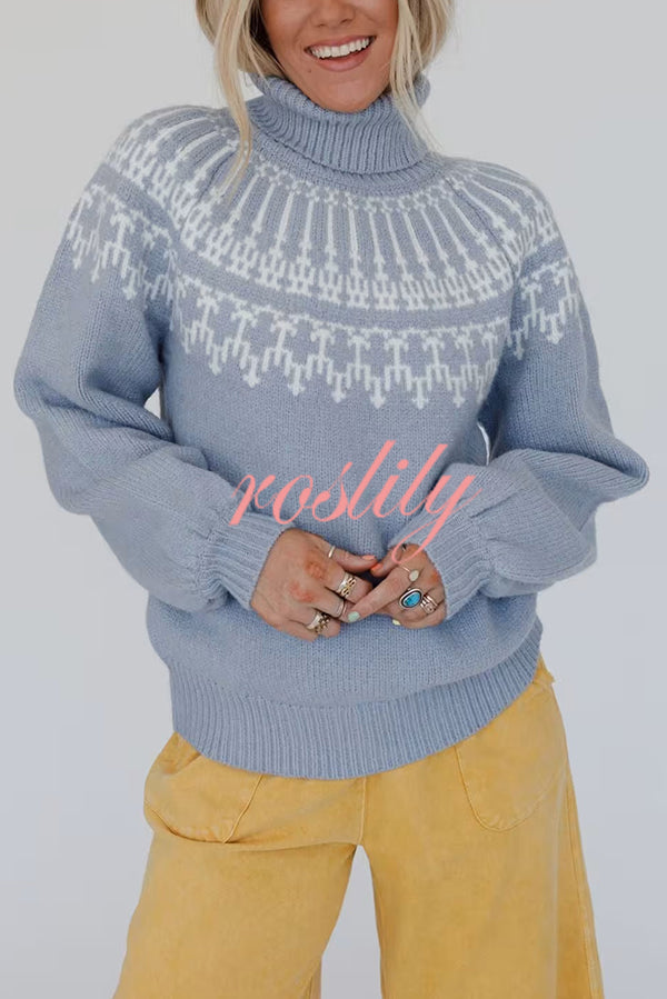 Christmas Thickened Turtleneck Long Sleeve Knitted Sweater