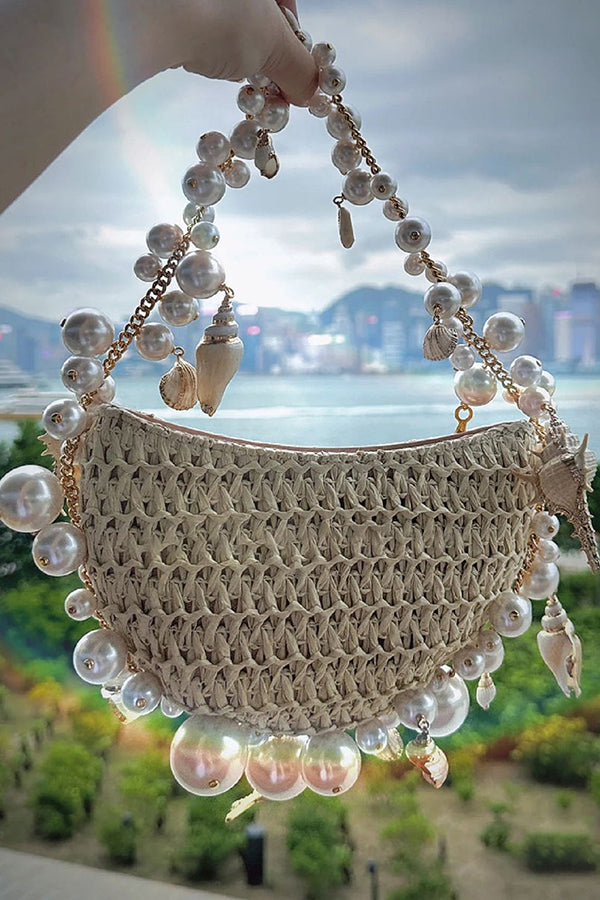 Versatile Pearl Conch Handbag