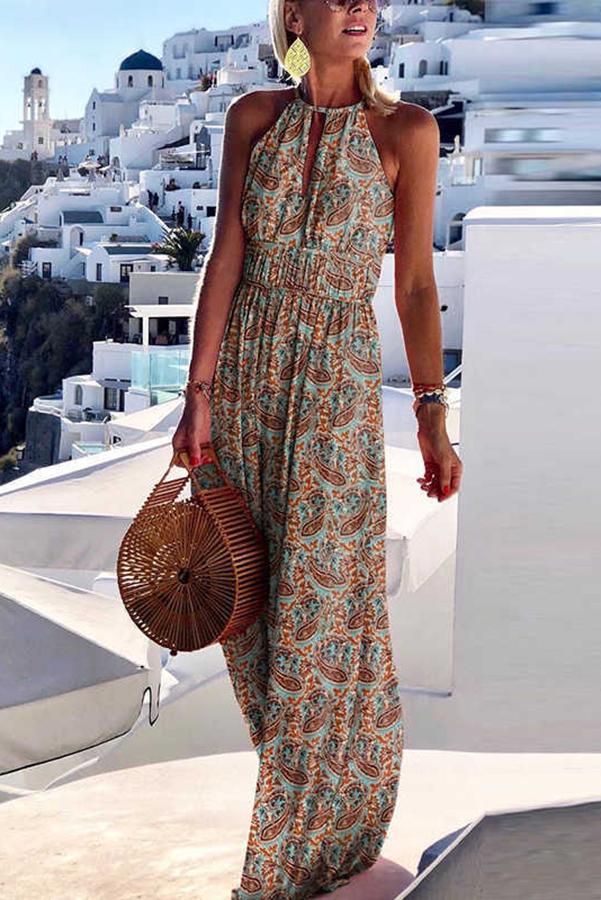 Think I'm In Love Colourful Print Maxi Dress