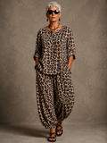 Wild Spirit Leopard Print Linen Set