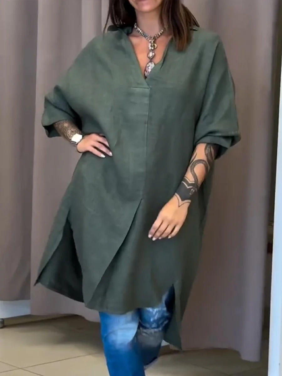 Casual Linen And Cotton Shirt
