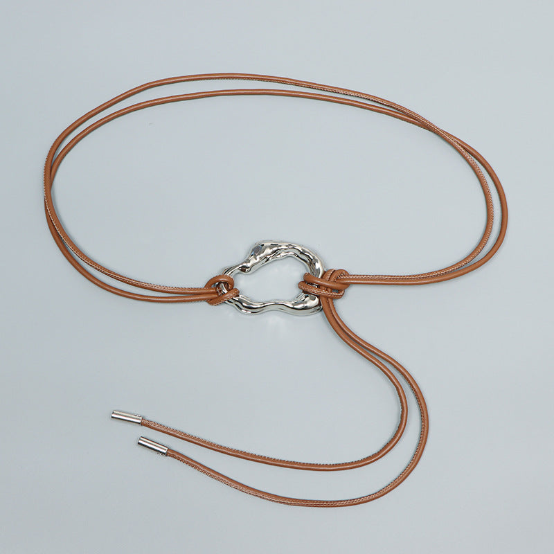 Simple and Versatile Leather Waist Rope