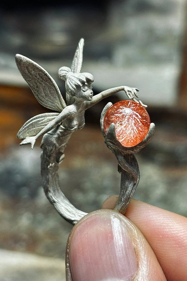 Vintage Elf Angel Adjustable Open Ring