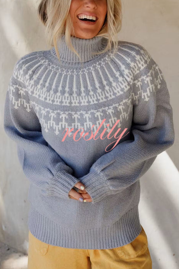 Christmas Thickened Turtleneck Long Sleeve Knitted Sweater