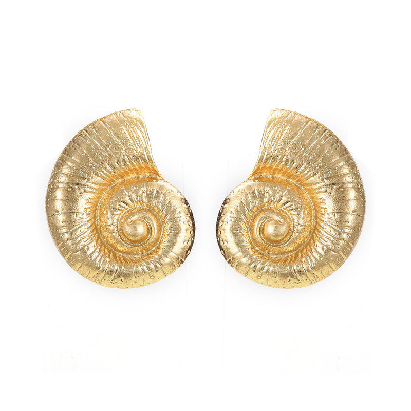 Fake Beach Style Conch Alloy Stud Earrings