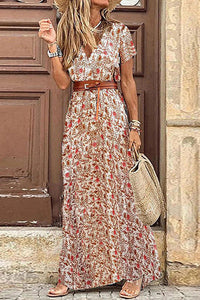 Forgotten Story Paisley Maxi Dressㄗbelt Includedㄘ