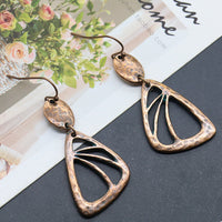 Stylish Retro Distressed Pendant Earrings