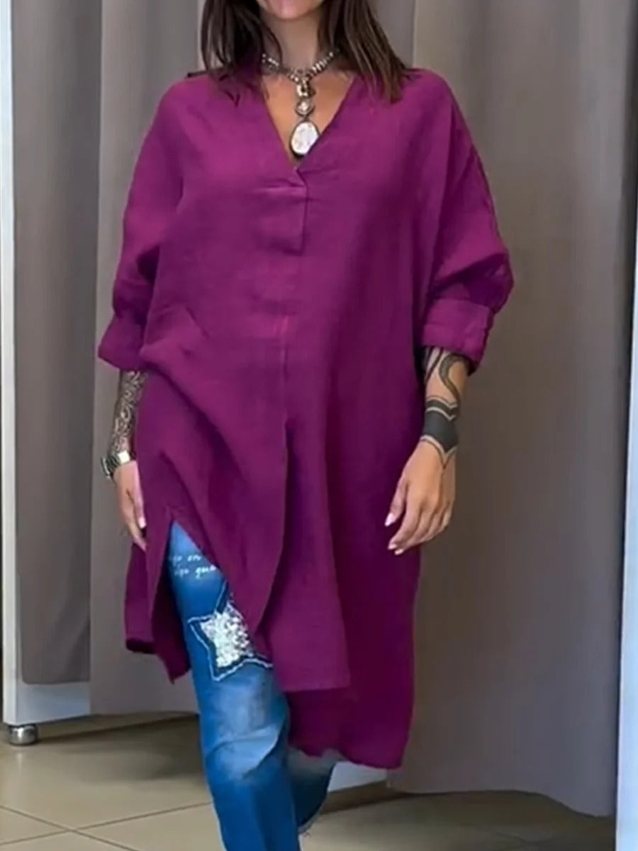 Casual Linen And Cotton Shirt