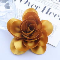 Satin Fabric Flower All-match Brooch