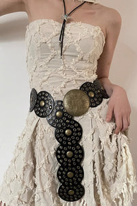 Ethnic Retro Round Hollow Belt