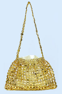 Fashion Handmade Flat Beaded Beaded Woven Handbag Bag