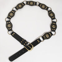 Vintage Rivet Metal Buckle Waist Belt