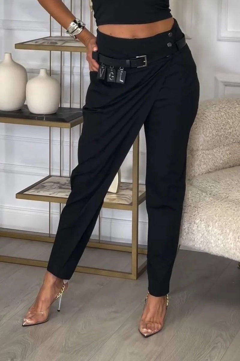 Asym Belt Tailored Pants