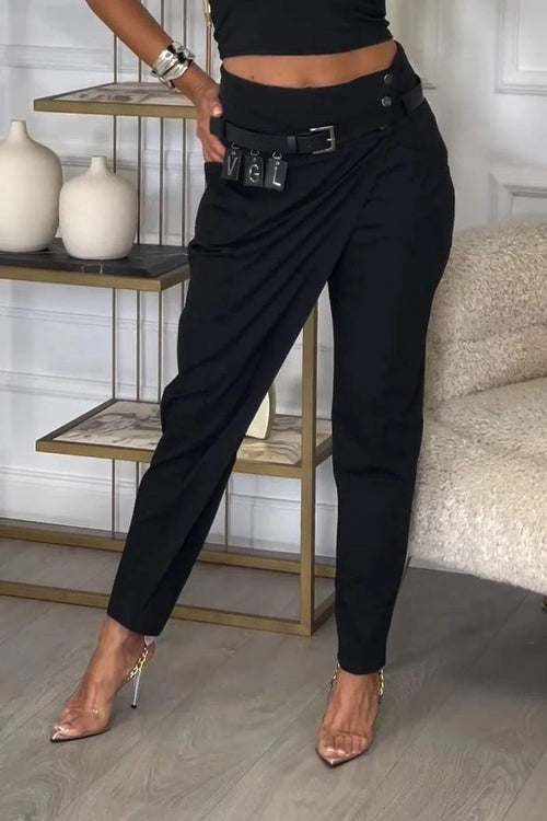 Asym Belt Tailored Pants