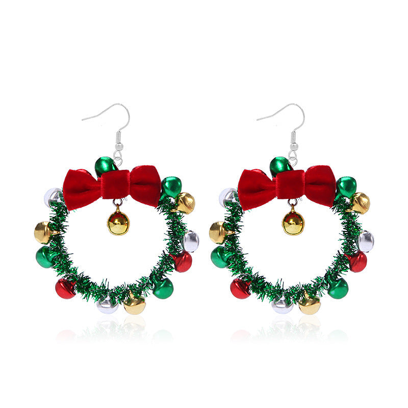 Christmas Tree Tassel Garland Bell Earrings Earrings