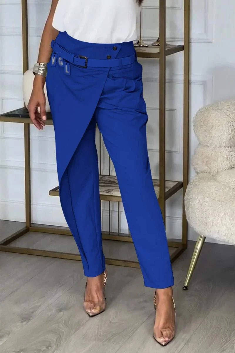 Asym Belt Tailored Pants