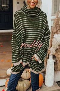 Perfect Timing Stripe Pocketed Tunic Sweater