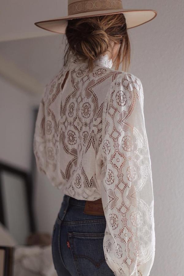 Ciao Lovely Long Sleeve Lace Top