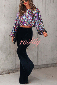 Dream Girl Sequin Crop Top