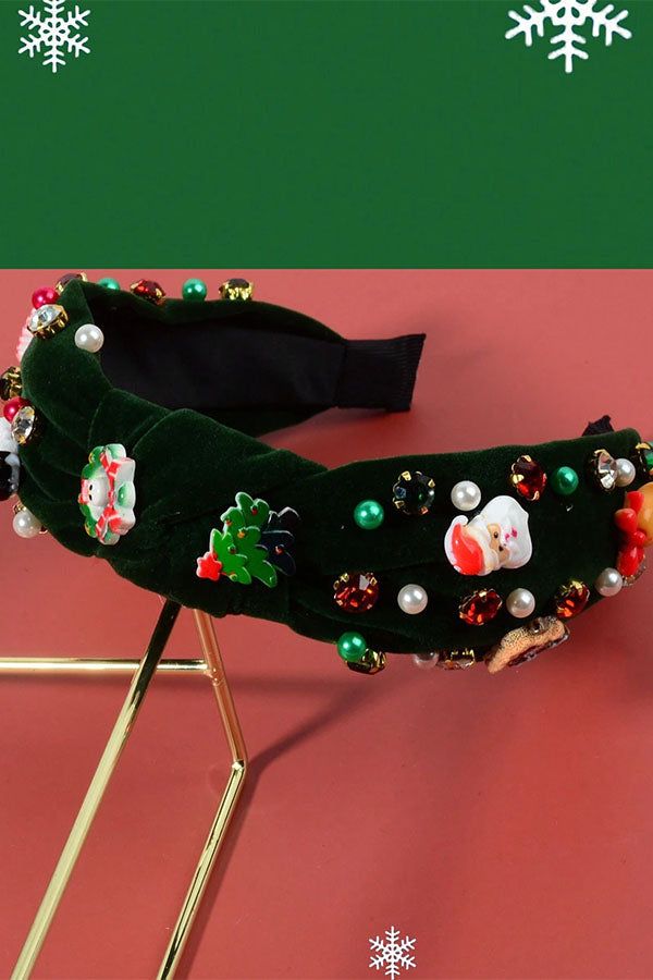 Knotted Christmas Tree Snowflake Christmas Stocking Decorative Headband