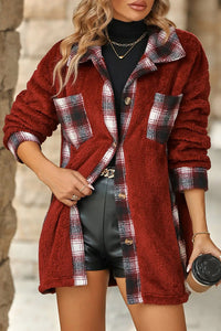 Stylish Single-breasted Lapel Mid-length Plush Coat