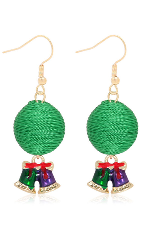 Bohemian Lightweight Christmas Tree Tassel Beaded Earrings