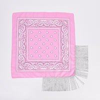 British Retro Diamond Tassel Square Scarf