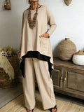 Minimal Layered Asymmetrical Two-Piece Set