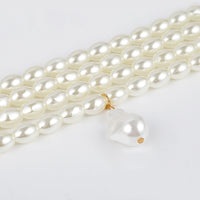 Stylish Geometric Pearl Beaded Multi-Layer Necklace