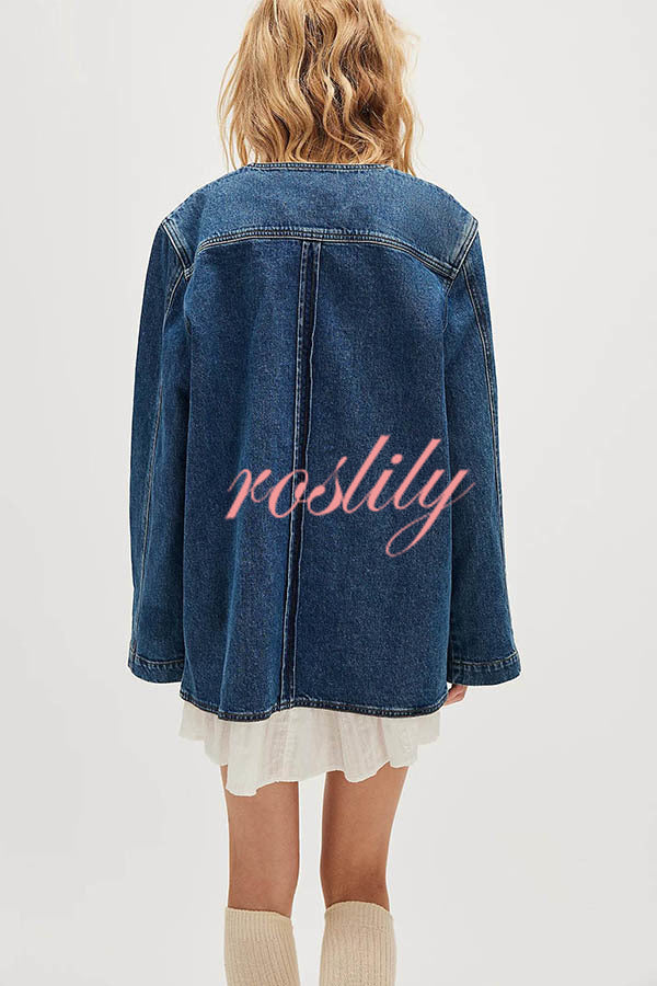 Fashionable Retro Casual Loose Denim Jacket