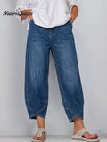 Casual Simple Denim Cotton Pants