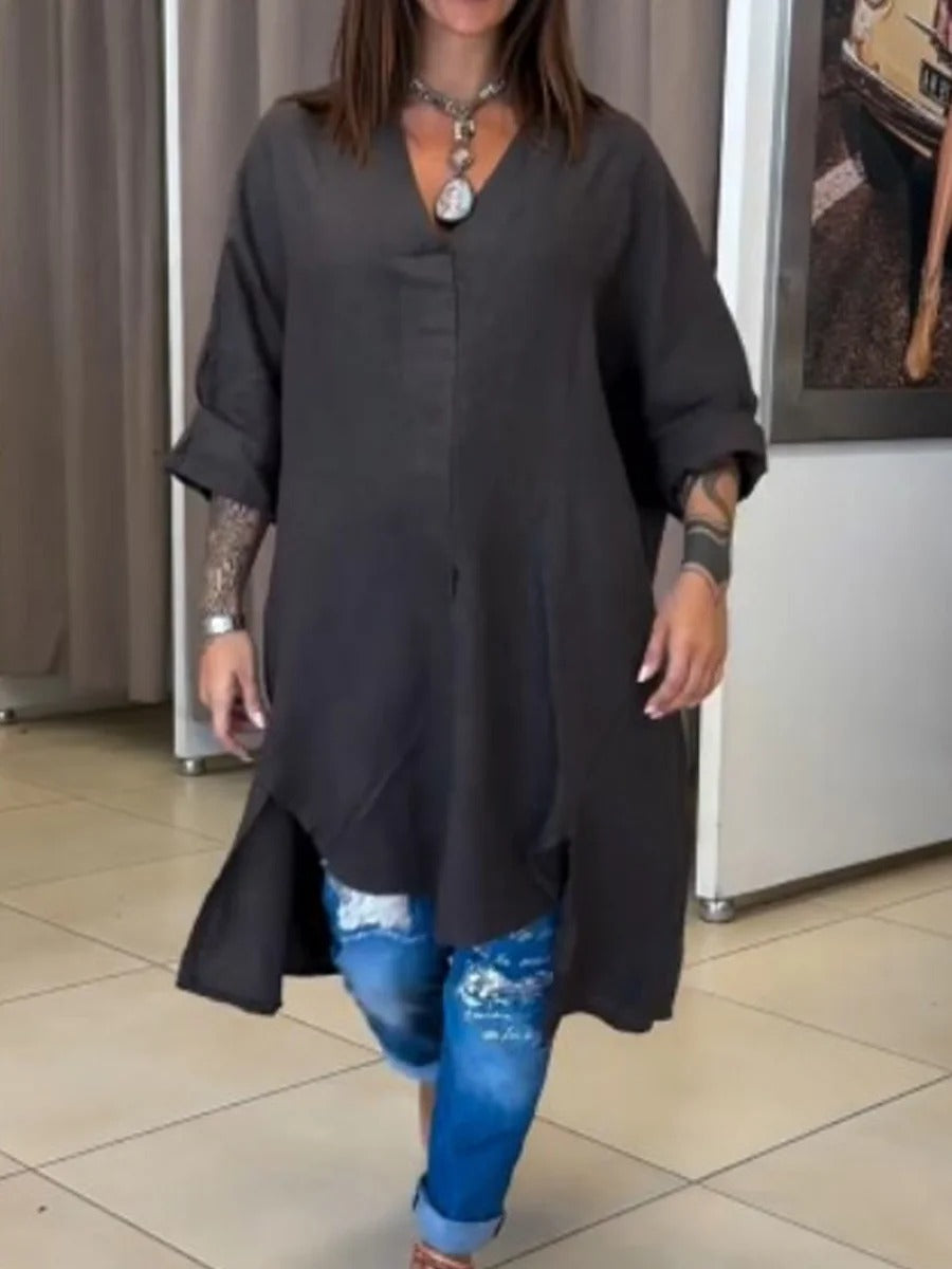 Casual Linen And Cotton Shirt