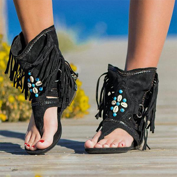 Retro Casual Tassel Roman Beach Women's Shoes