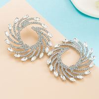 Alloy Diamond Colored Tornado Earrings