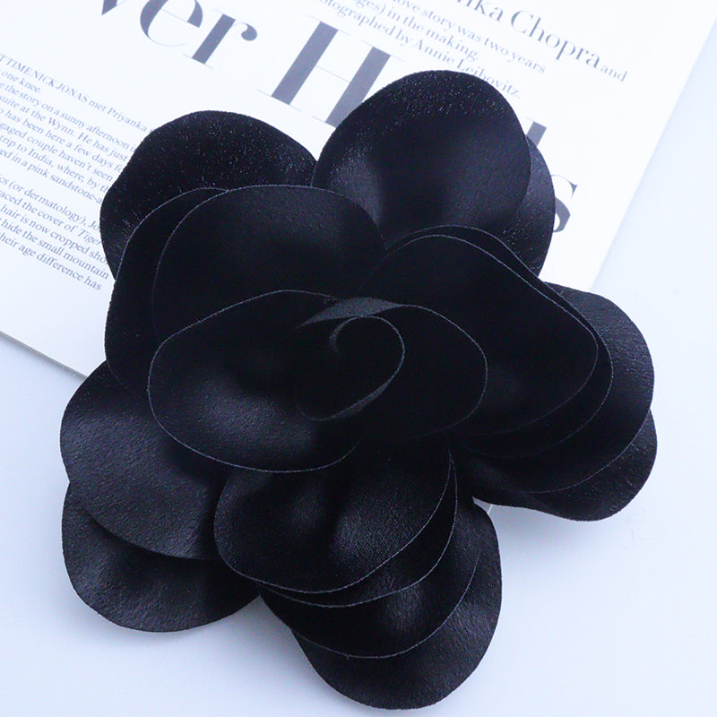 Satin Fabric Flower All-match Brooch