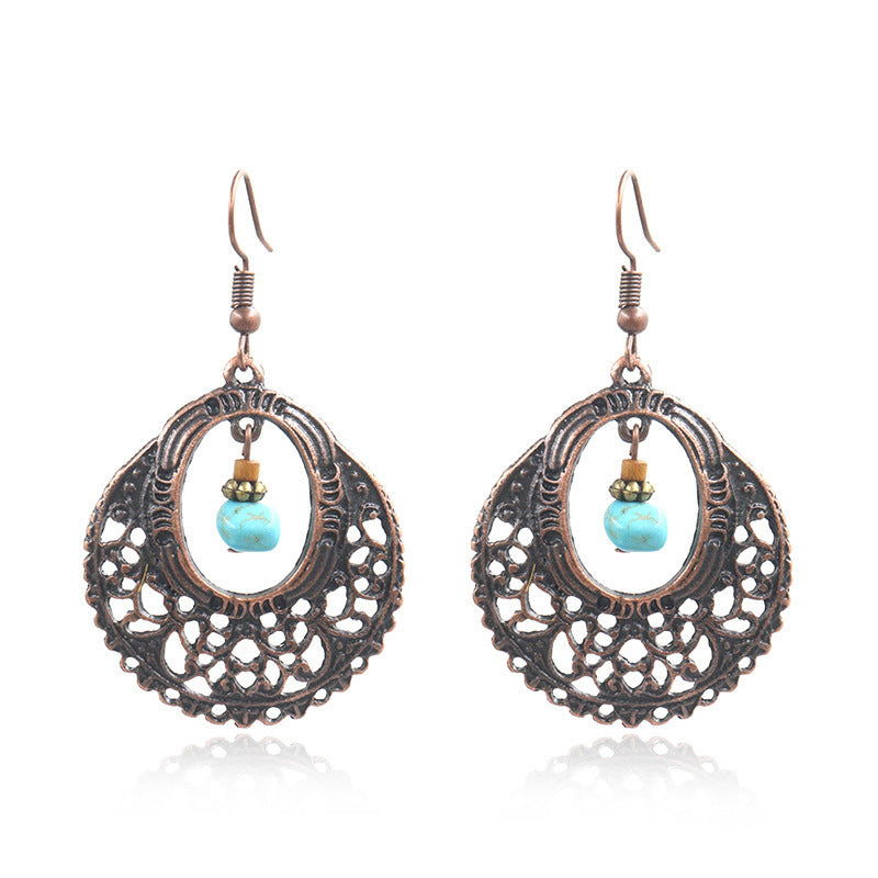 Stylish Retro Distressed Pendant Earrings