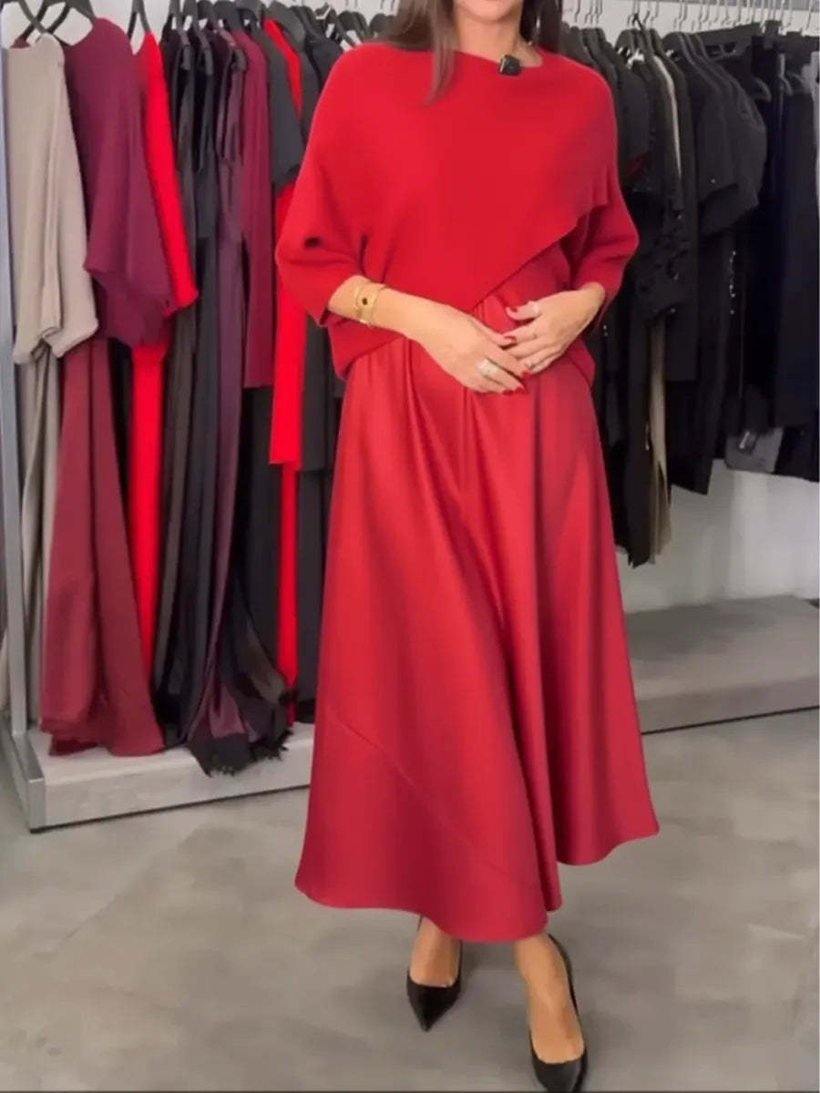 Effortless Elegance Draped Two-Piece Set