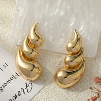 Fashionable Three-layer Drop Gold-plated Earrings