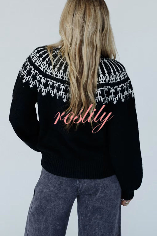 Christmas Thickened Turtleneck Long Sleeve Knitted Sweater