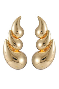 Fashionable Three-layer Drop Gold-plated Earrings