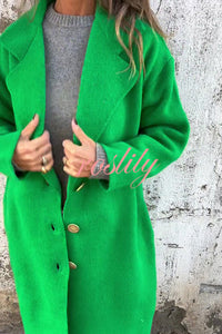 Solid Color Lapel Long Sleeve Loose Casual Jacket