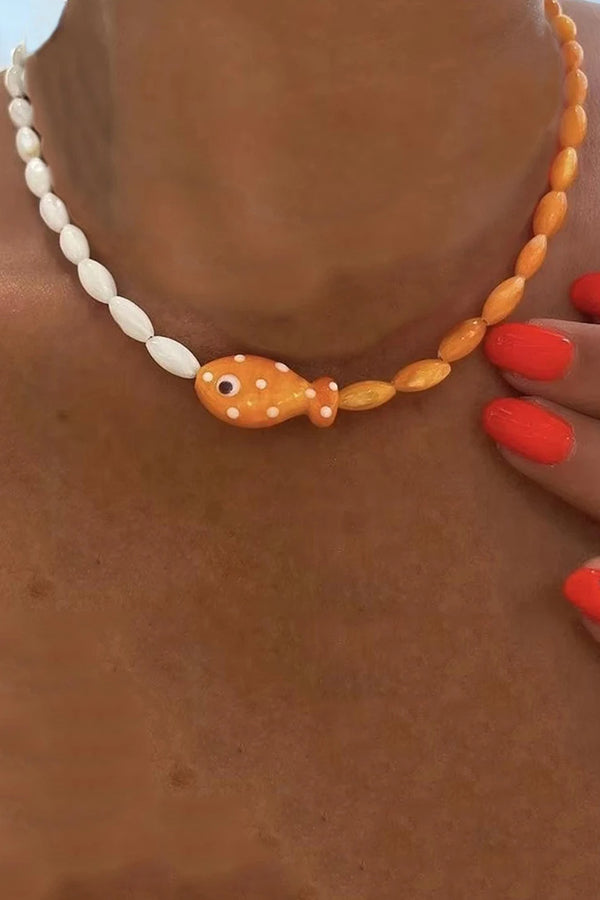 Cute Polka Dot Clownfish Necklace