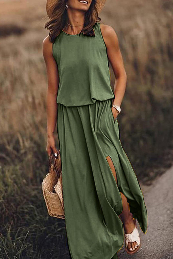 Giselle Loose Fit Slit Maxi Dress